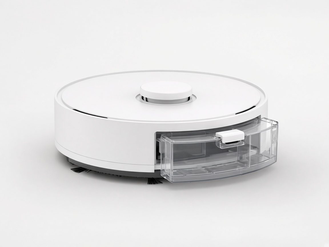 Robot laveur blanc avec réservoir d’eau