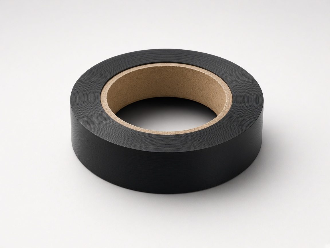 Rouleau de bande magnétique noire